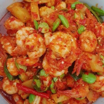 Balado Udang Pete ala Ibu Rosnely - Cinere