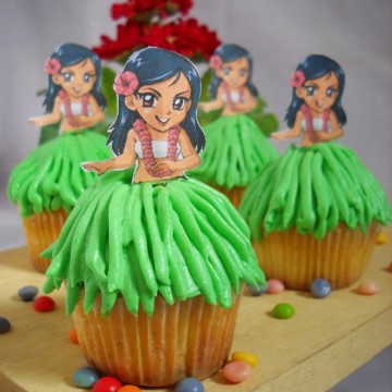  Cupcake Hula-Hula