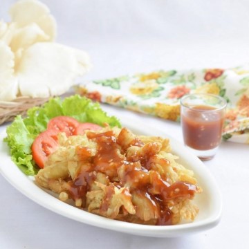  Jamur Krispi Saus Korea