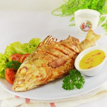 Kakap Goreng Saus Jahe