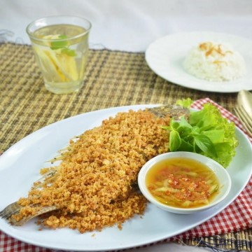 Nila Goreng Kremes Sambal Mangga